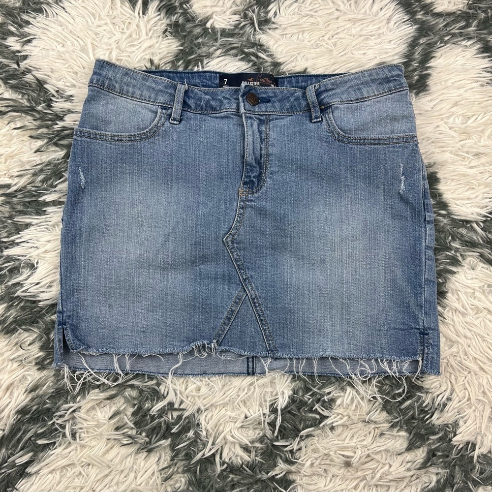 Hollister Women's Blue Jean Skirt Size 7
